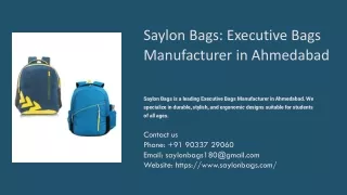 Executive Bags Manufacturer in Ahmedabad, Best Executive Bags Manufacturer in Ah