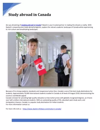 Study abroad in Canada