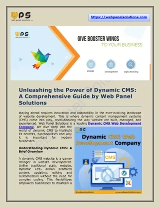 Dynamic CMS and Oil and Gas Software Development Company – Web Panel Solutions
