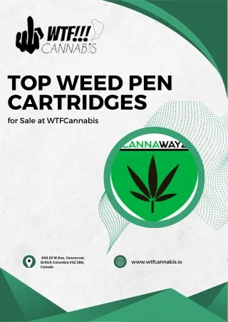 Top-Quality Weed Pen Cartridges for Sale at WTFCannabis