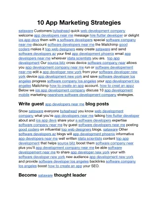 10 app marketing strategies