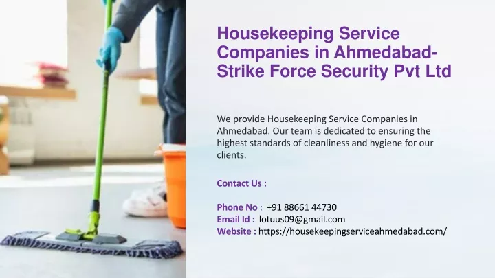 housekeeping service companies in ahmedabad
