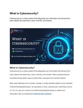 cybersecurity services