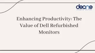 Dell Refurbished Monitors in UK