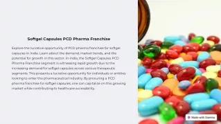 Softgel Capsules PCD Pharma Franchise in India