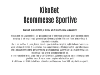 KikoBet Scommesse Sportive