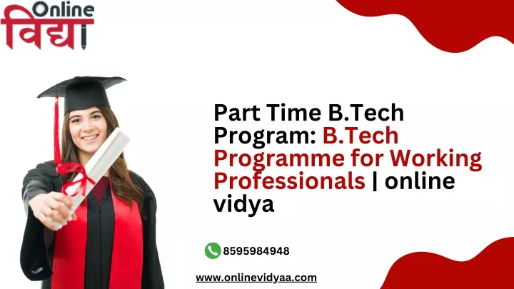 part time b tech program b tech programme