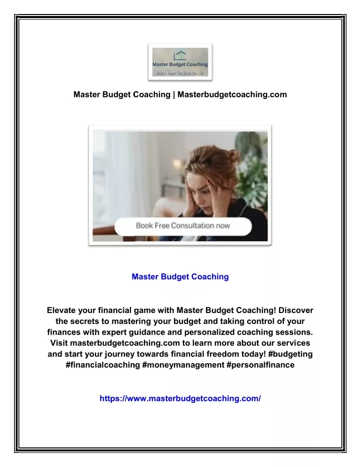 master budget coaching masterbudgetcoaching