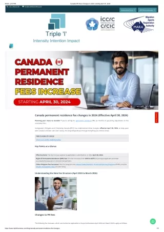 PR Fees Canada