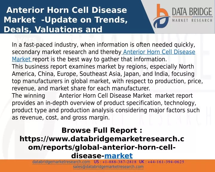 anterior horn cell disease market update