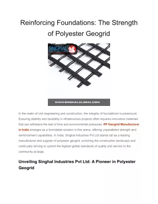 reinforcing foundations the strength of polyester