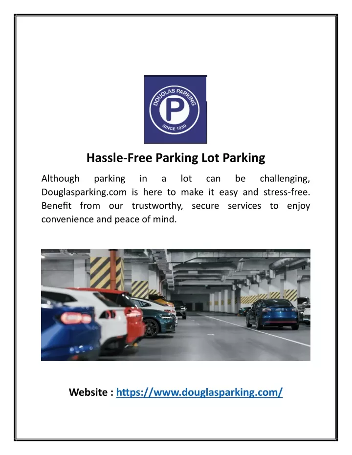 hassle free parking lot parking
