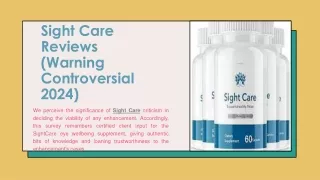 Sight Care Reviews (Warning Controversial 2024)