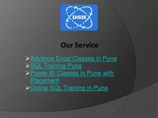 Power BI Classes in Pune with Placement