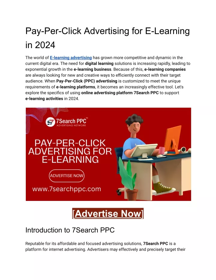 pay per click advertising for e learning in 2024
