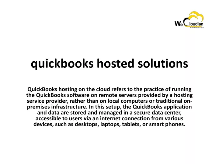 quickbooks hosted solutions