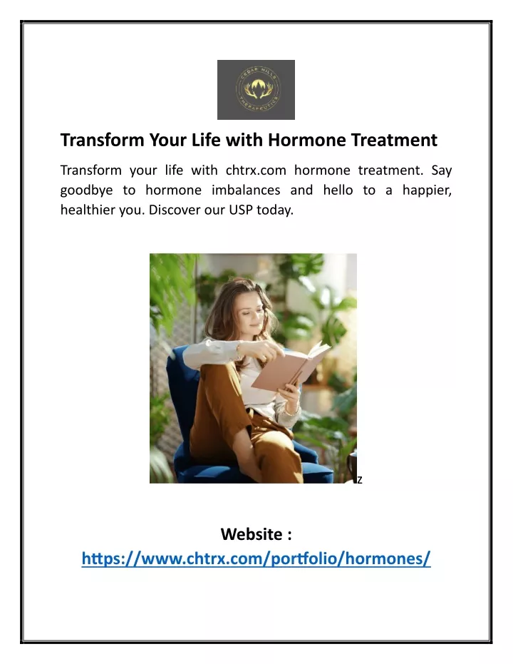 transform your life with hormone treatment