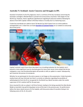 australia vs scotland aussie concerns