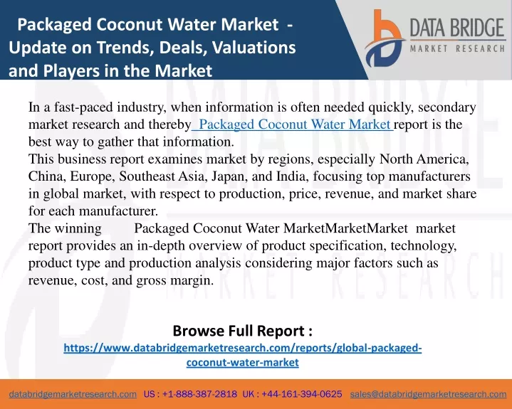 packaged coconut water market update on trends