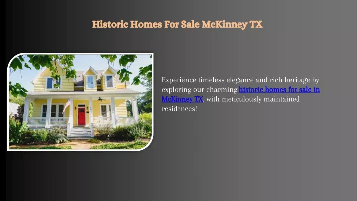 historic homes for sale mckinney tx