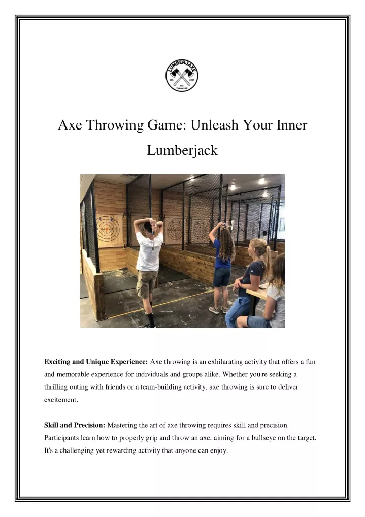 axe throwing game unleash your inner
