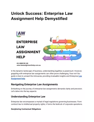 Unlock Success_ Enterprise Law Assignment Help Demystified