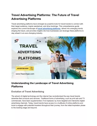 Travel Advertising Platforms_ The Future of Travel Advertising Platforms