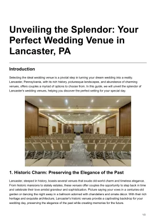 wedding venue lancaster pa