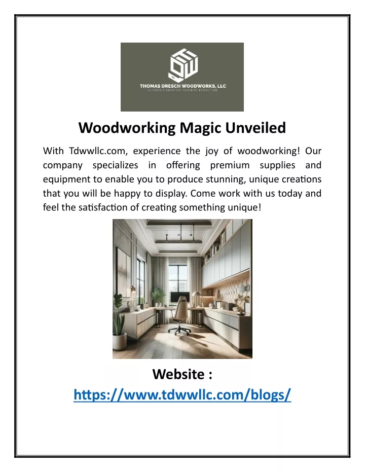 woodworking magic unveiled