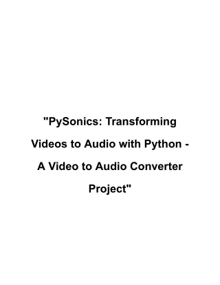 pysonics transforming