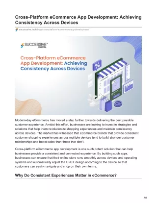 cross platform ecommerce app development