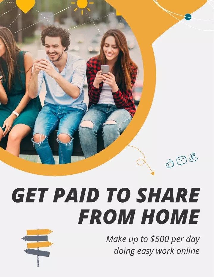 get paid to share from home