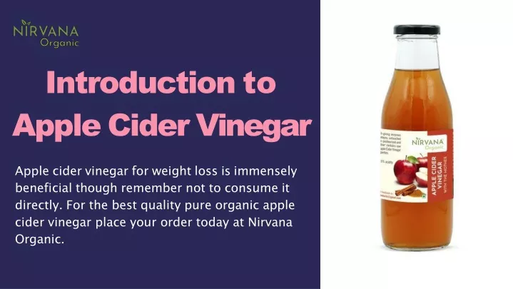 introduction to apple cider vinegar