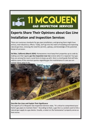 Experts Share Their Opinions about Gas Line Installation and Inspection Services