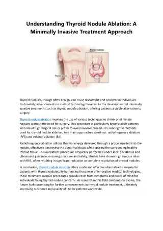 Understanding Thyroid Nodule Ablation