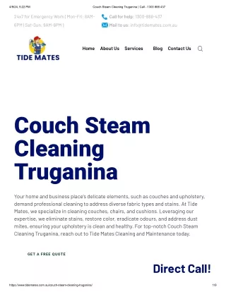 Couch Steam Cleaning Truganina | Tide Mates