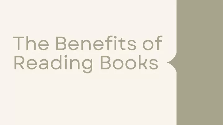 the benefits of reading books