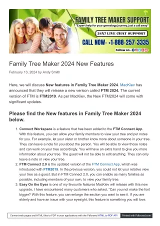 Family Tree Maker 2024 New Features