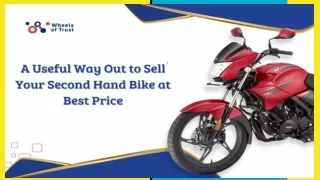 A Useful Way Out to Sell Your Second Hand Bike at Best Price