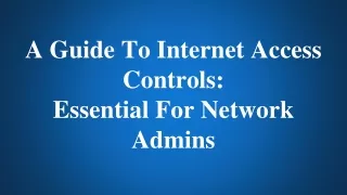 A Guide To Internet Access Controls: Essential For Network Admins