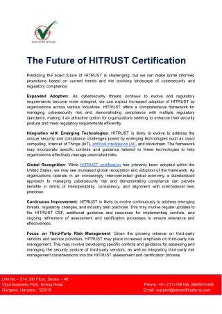 The Future of HITRUST Certification