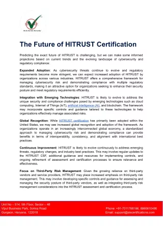 the future of hitrust certification