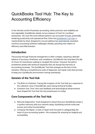 QuickBooks Tool Hub_ The Key to Accounting Efficiency
