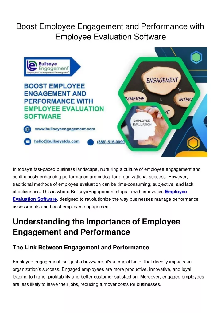boost employee engagement and performance with