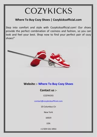 Where To Buy Cozy Shoes   Cozykicksofficial.com