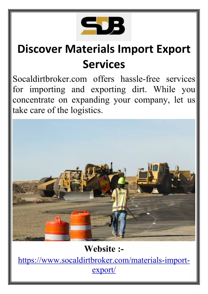 discover materials import export services