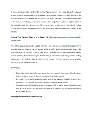 a comprehensive analysis of the chlorinating