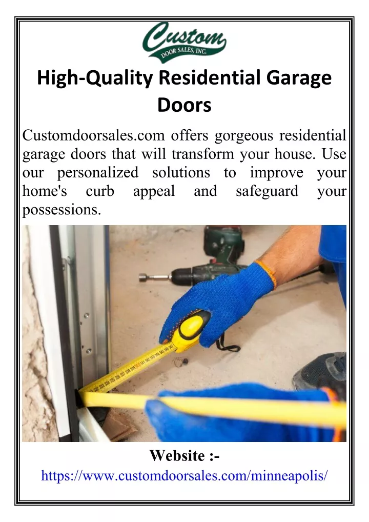 high quality residential garage doors