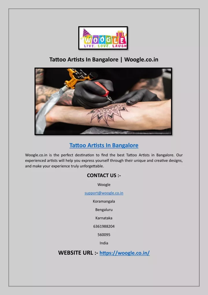 tattoo artists in bangalore woogle co in