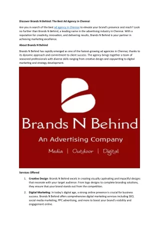 Discover Brands N Behind